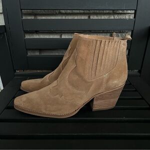 Sam Edelman Camel Brown Winona Style Pointed Toe Mid-Heel  Booties Size 10